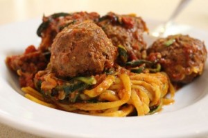 Meatballs with Zucchini Spagghetti 400x247
